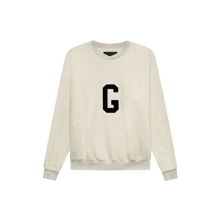 Толстовка Fear of God G с круглым вырезом, кремовые мужские топы с вереском FG50-054OFL-101 M