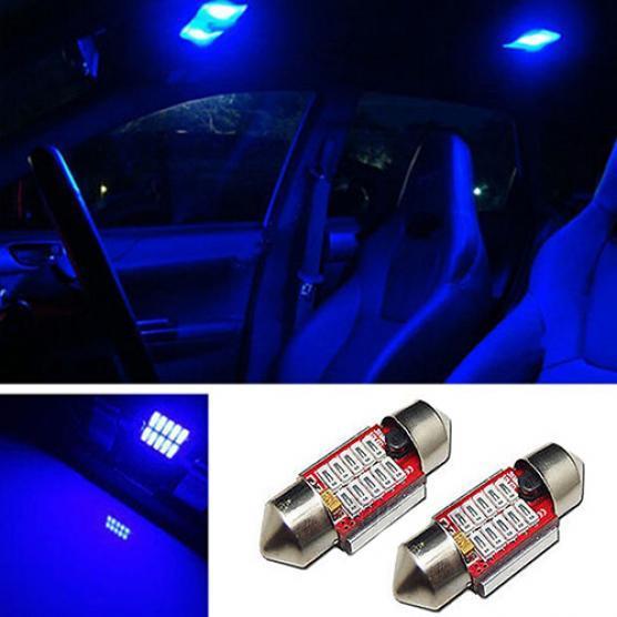 2 шт. синие 31 мм 10 SMD светодиодные гирлянды для автомобильного купола, карты, домашний декор