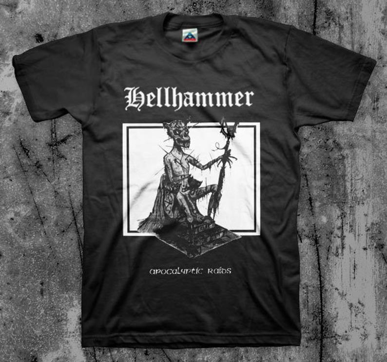 Футболка унисекс Hellhammer Черная металлическая группа S