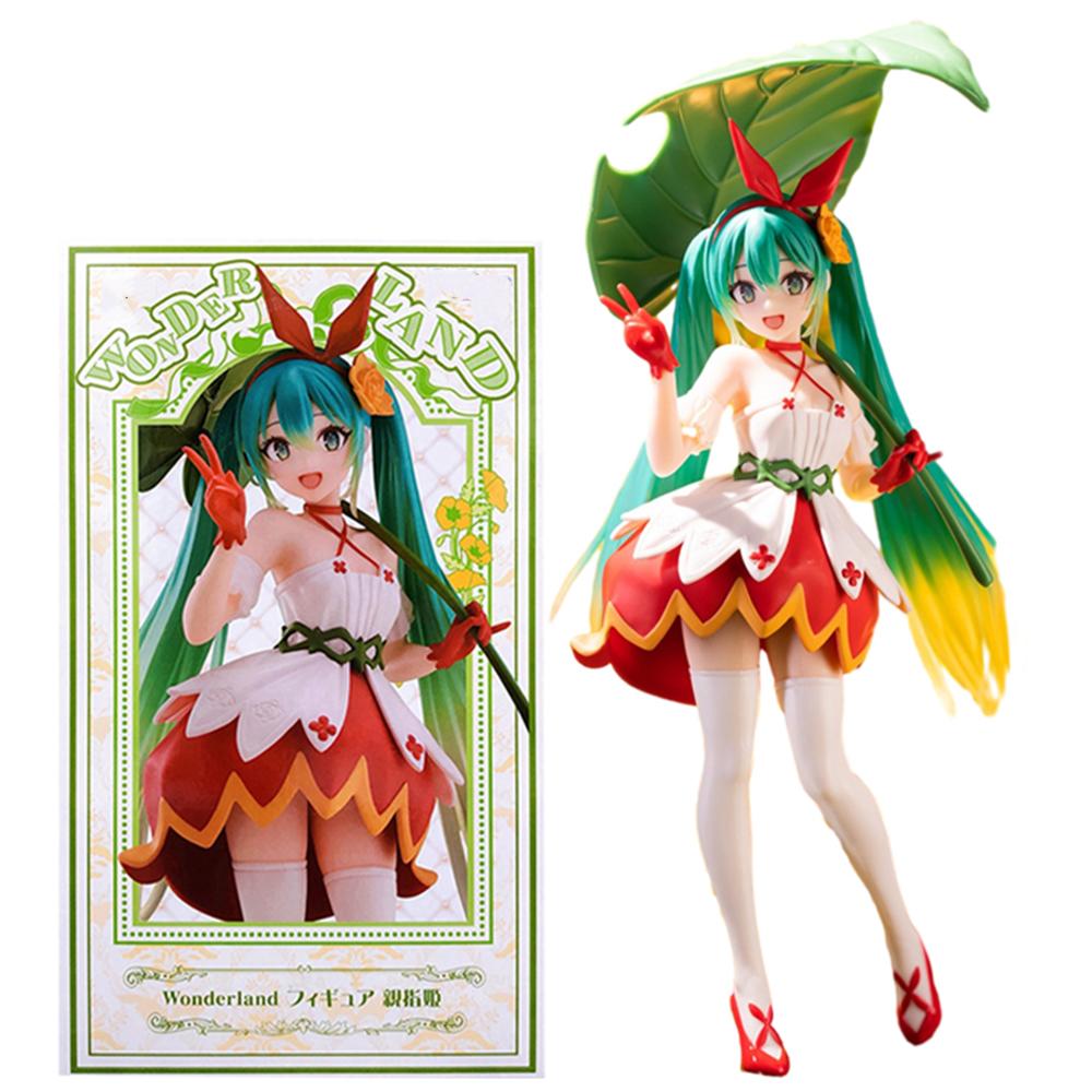 Хацунэ Мику Аниме Фигурка Kawaii Дюймовочка Vocaloid Страна Чудес ПВХ Фигурка Коллекция Модель Кукла Украшения Игрушки Подарок no box