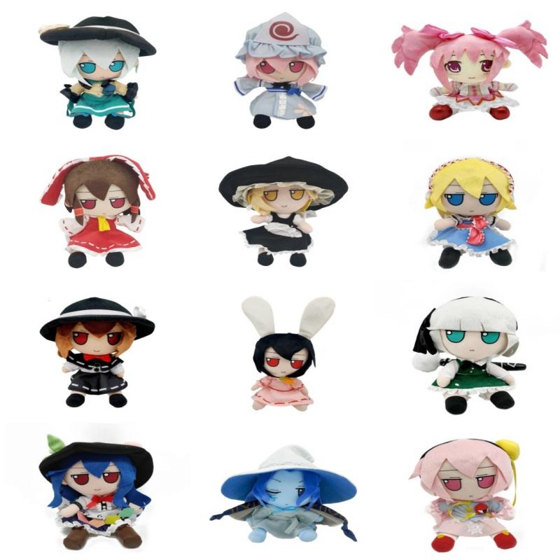 TouHou Project Marisa Komeiji Koishi Hakurei Reimu Hon Meirin Hata no koko Косплей Плюшевая кукла Мягкие игрушки Подушка Рождественский подарок 20 см about 17-20cm синий