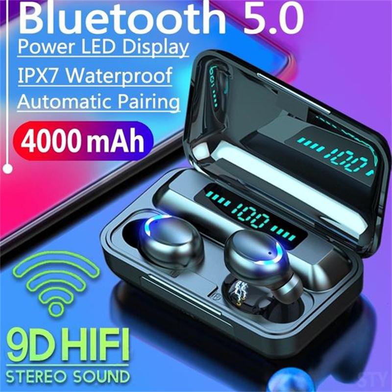 Bluetooth 5.0 CVC8.0 Шумоподавление Стерео Беспроводная Bluetooth-гарнитура TWS чёрный