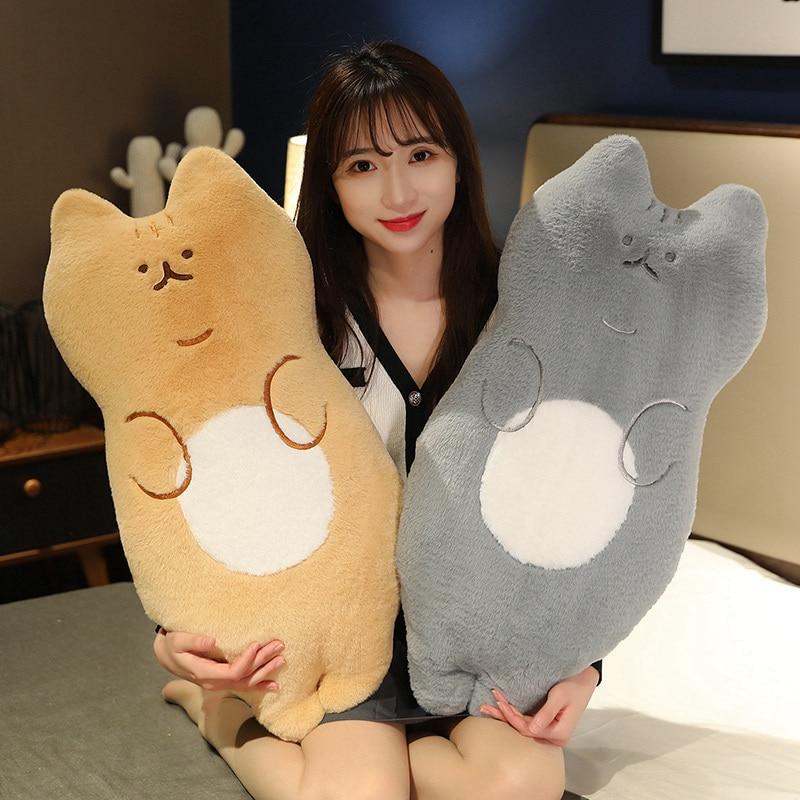 Kawaii Креативные игрушки для кошек Peluche, симпатичные подставки для лежащего кота, мягкие подушки для дивана, куклы, мягкие игрушки для девочек, детские подарки