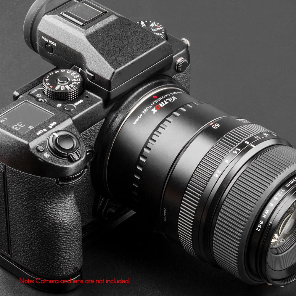 Адаптеры для объективов Viltrox DG-GFX 45 мм автоматическое электронное переходное кольцо для удлинительной трубки для макросов чёрный