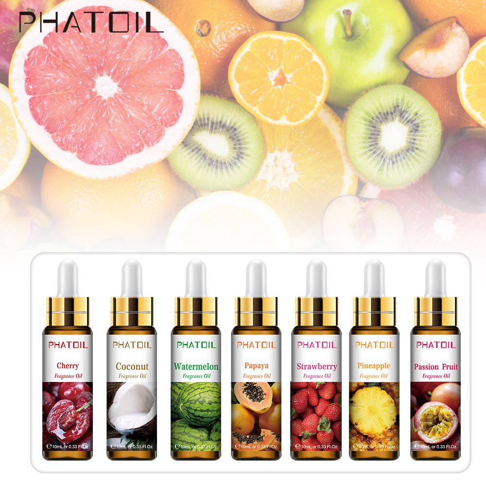 PHATOIL 10 мл эфирное масло клубники, кокоса, манго, блеска для губ, свечей, мыла, ароматерапевтических диффузоров, массажных ароматов Lemon