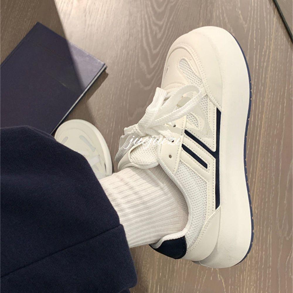 Mesh Breathable Platform White Shoes Women s Summer Versatile Students  Casual Skate Shoes Tide 35