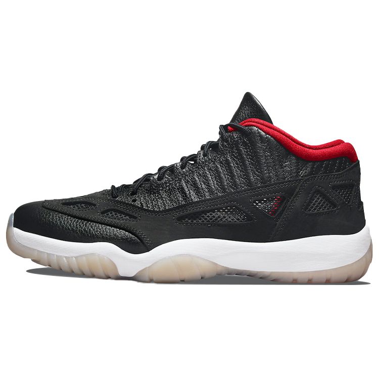 Мужские кроссовки Air Jordan 11 Retro Low IE Bred 2021 Black White True-Red 919712-023 40.5