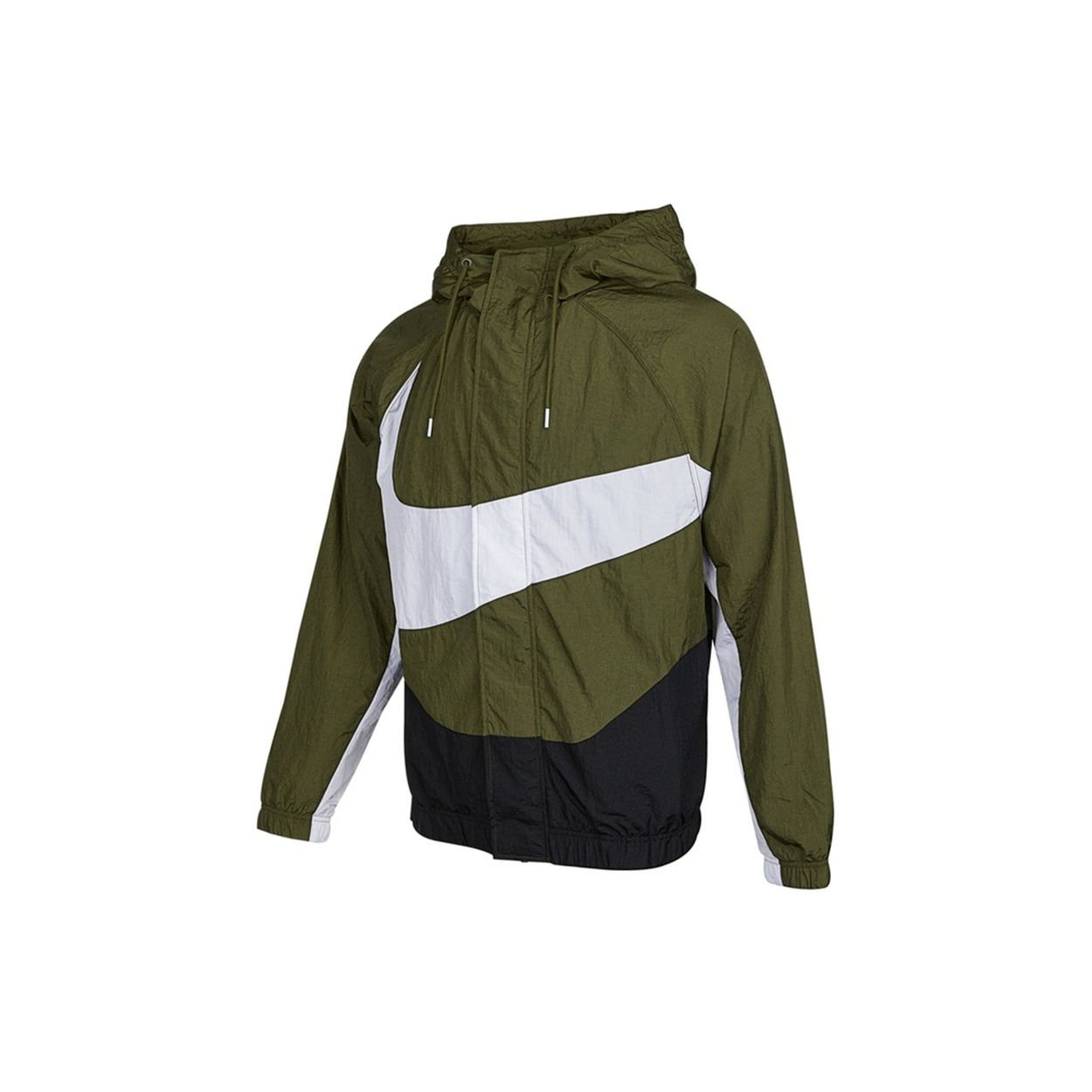 Мужская тканая куртка с капюшоном и большим логотипом Nike Sportswear Swoosh оливково-зеленого цвета DD5968-326 L