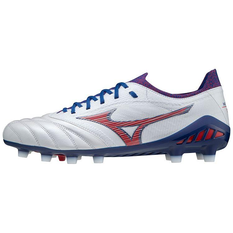 Футбольные бутсы Mizuno Morelia Neo 3 Beta Japan White High Risk Red Blue Мужские кроссовки P1GA219062 44