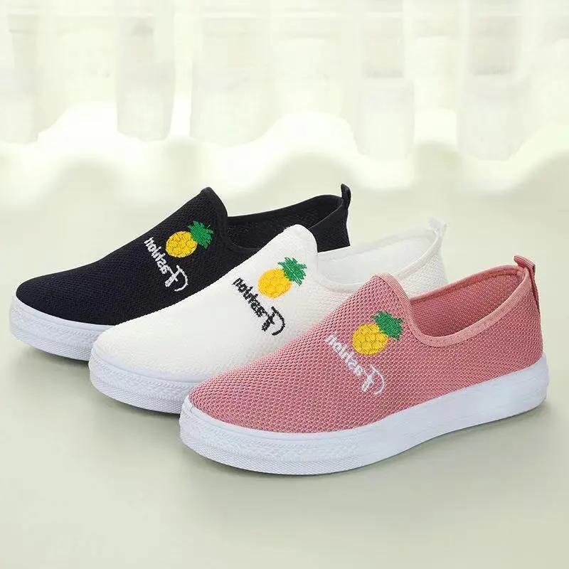 Новые кроссовки Fly-Knit, женские повседневные туфли на плоской подошве из сетки, модные туфли из кокоса 36