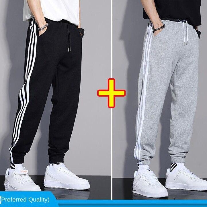 Мужские спортивные штаны Tide Foot Bundle, корейские трендовые свободные повседневные мужские длинные брюки M серый
