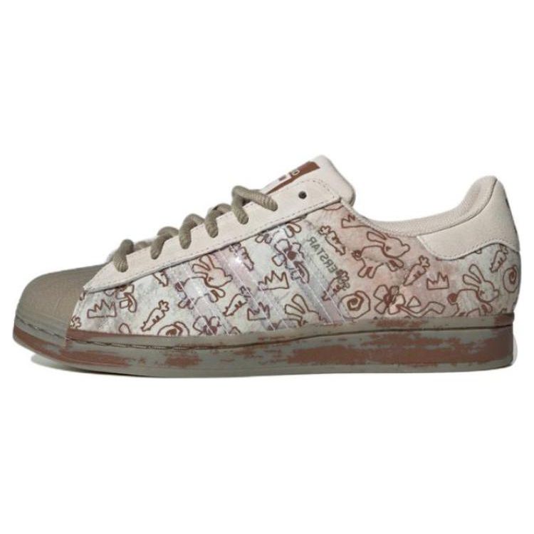 Кроссовки унисекс adidas Melting Sadness x Superstar Allover Graphics — прозрачные коричневые кроссовки Clay H06343 46