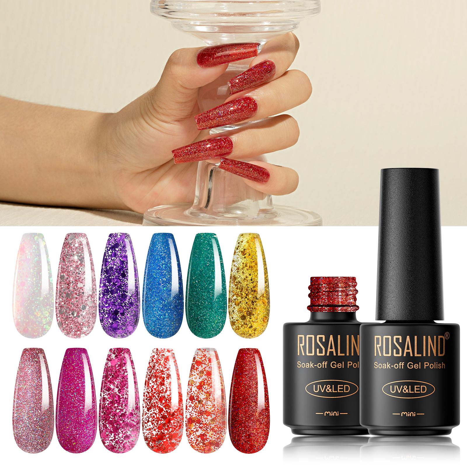 ROSALIND 7 мл гель-лак для ногтей УФ-гель Lak Paint Vernis лак для ногтей Праймер Радужная серия гибридный дизайн ногтей маникюр