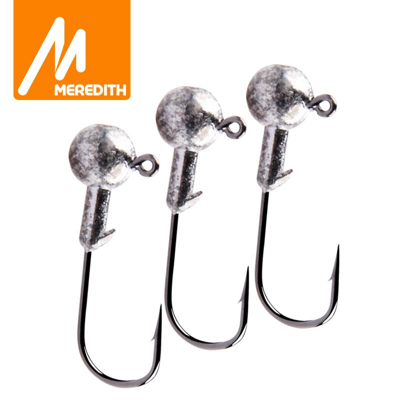 Джиг-головка MEREDITH 1 г, 2 г, 3 г, 4 г, 5 г, 7 г, 8 г, 10 г, 12 г, 14 г, 22 г, крючок с головкой, джиг, рыболовный крючок, джиг, аксессуары для щуки и рыбы 1g-10pcs