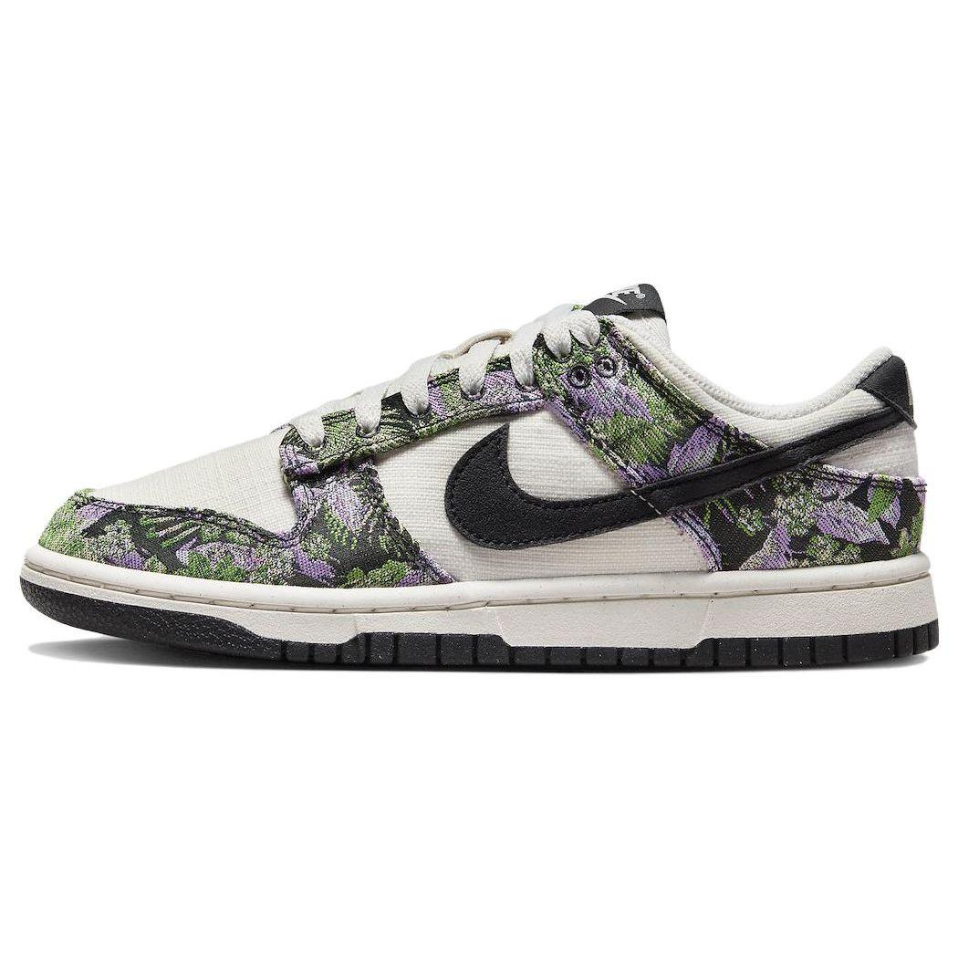Женские кроссовки Nike Dunk Low Next Nature с цветочным гобеленом кремового цвета Phantom Black FN7105-030 44.5