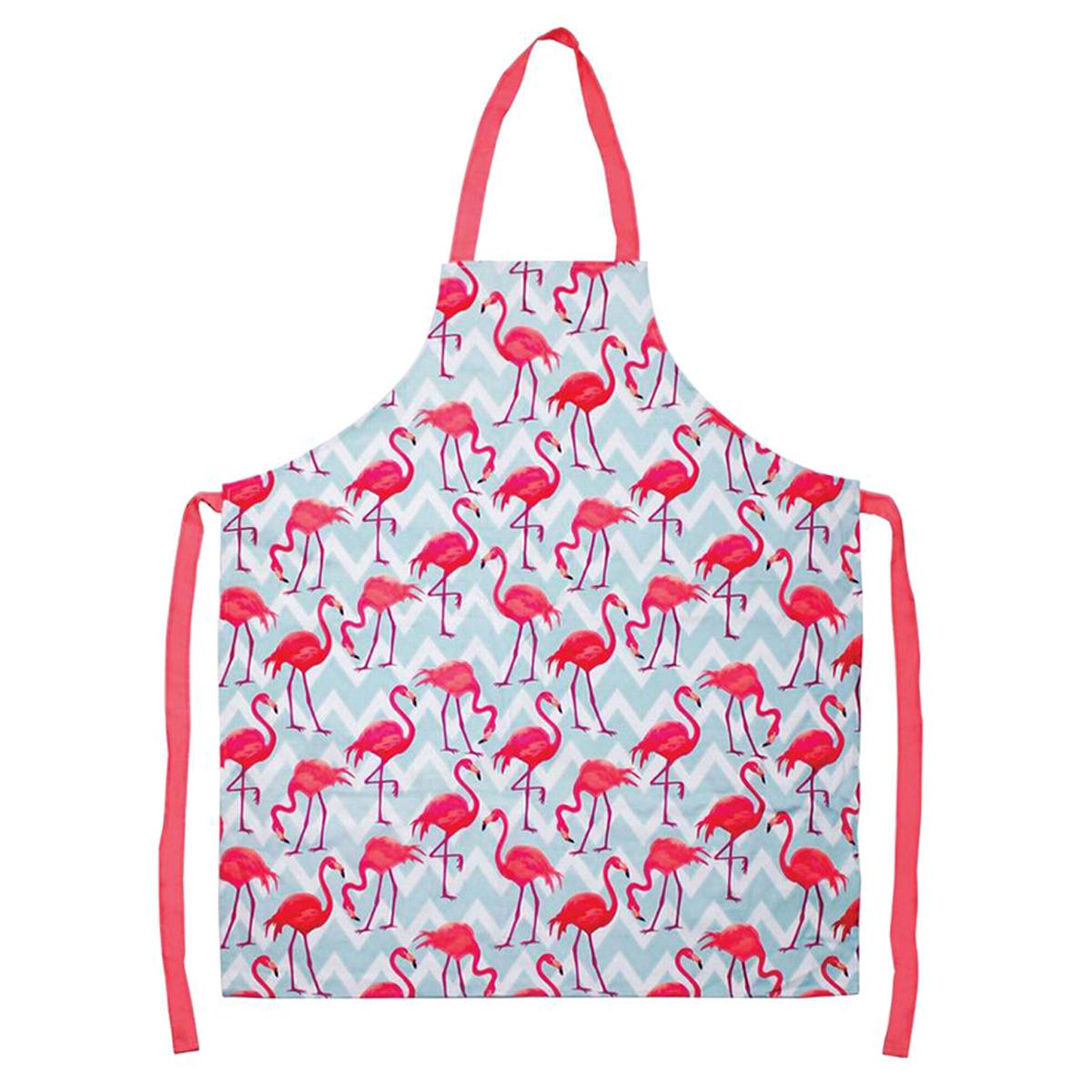 Les Trésors De Lily [Q7238] - Дизайнерский фартук  Flamingo  розово-голубой - 90x70 см синий