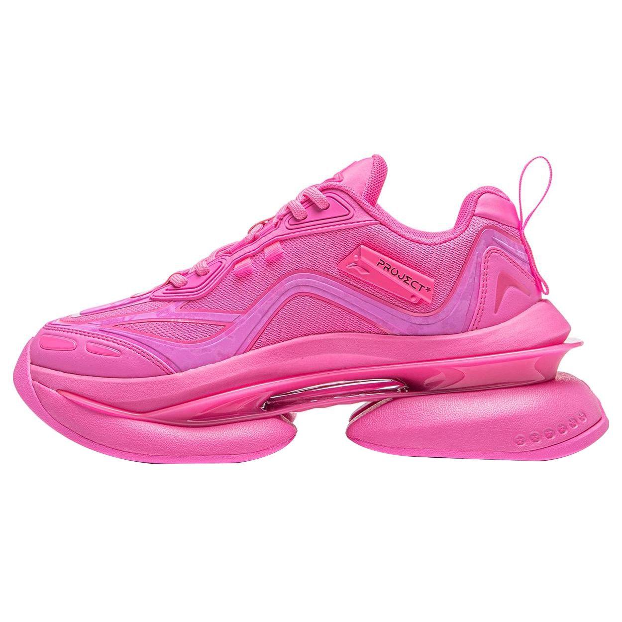 Li Ning Project* Ling Kong Удобные нескользящие износостойкие низкие повседневные туфли Женские кроссовки Розовые AGLT224-6 38⅓