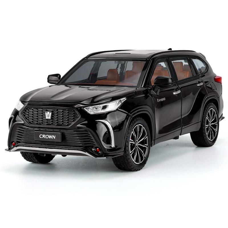 1/24 Toyota Crown Kluger игрушечная модель автомобиля литой сплав 6 дверей открываются задние колеса инерционные транспортные средства модели подарки на День детей белый