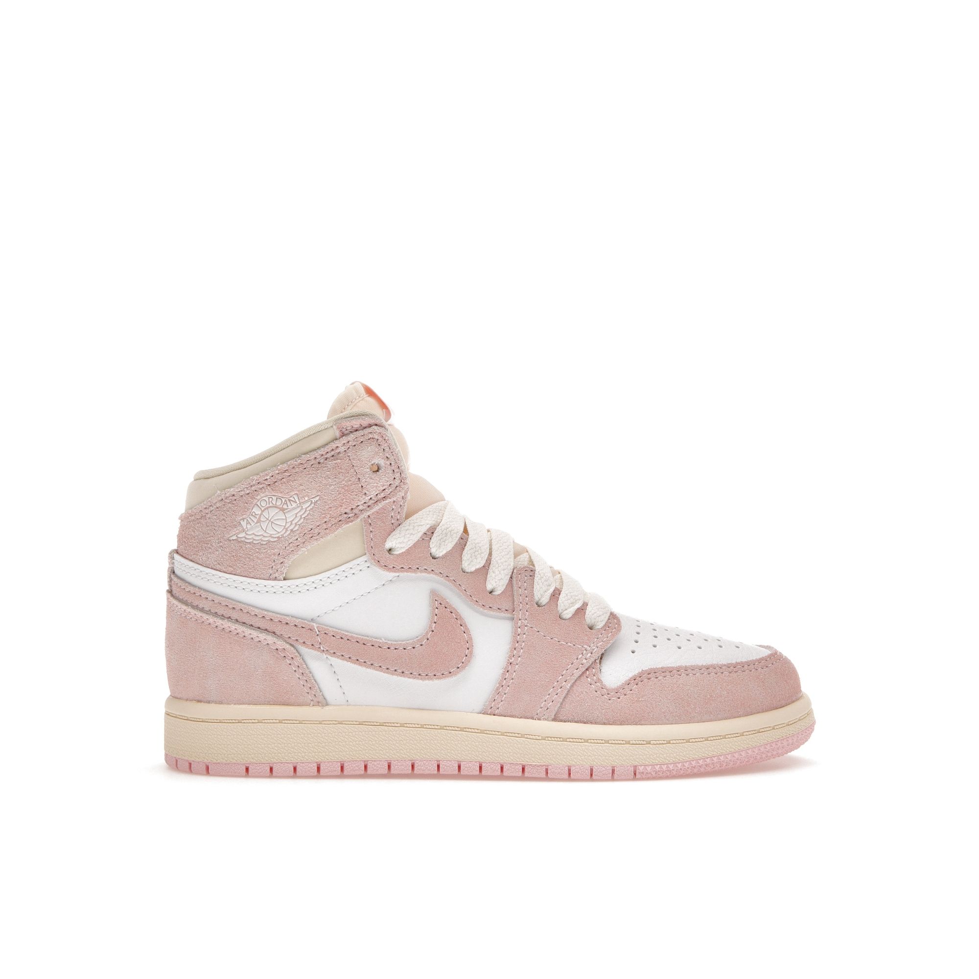 Air Jordan 1 Retro High OG PS Размытые розовые детские кроссовки Атмосфера Белый Муслин FD2597-600 28