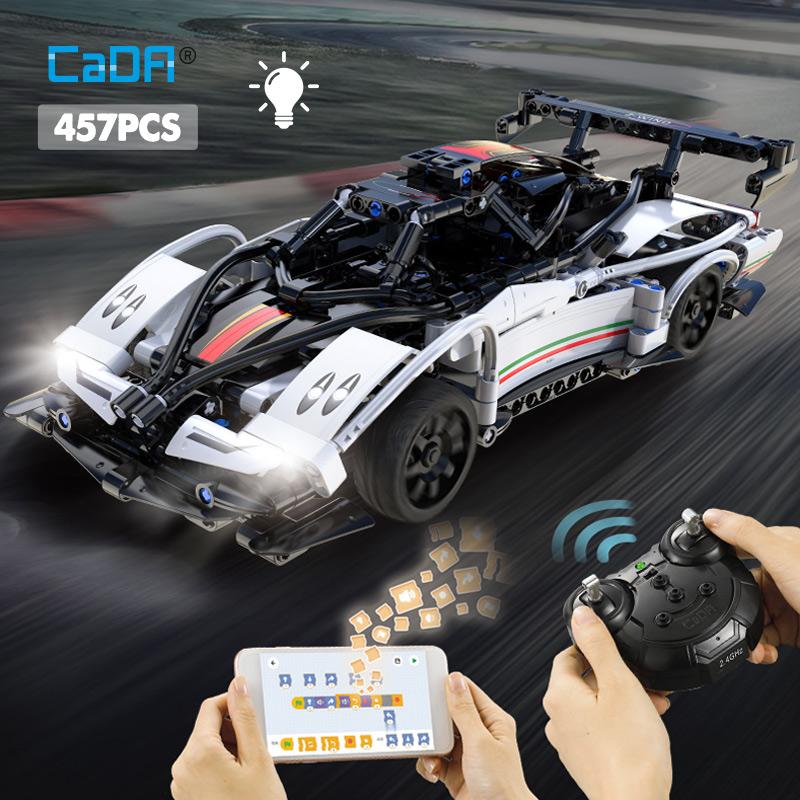 Cada Mobile APP City Remote Control Car Спортивный автомобиль Строительные блоки Технический гоночный автомобиль AWD SUV RC Кирпичи Игрушки для детей without packing box