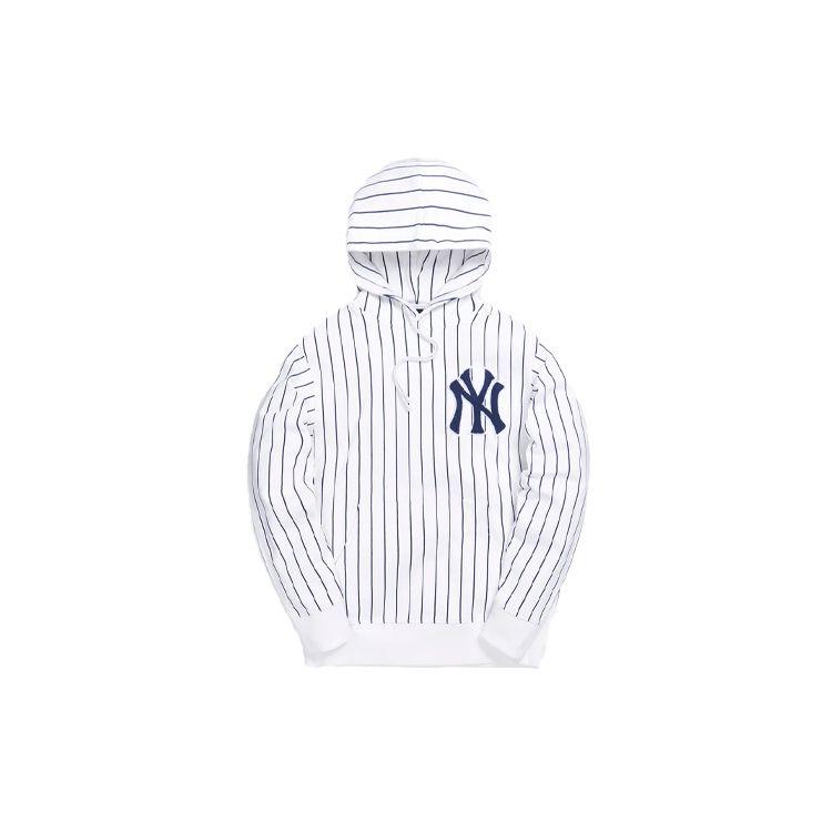 Полосатая толстовка с капюшоном Kith For Major League Baseball New York Yankees, белые топы унисекс KH2447-101 XS