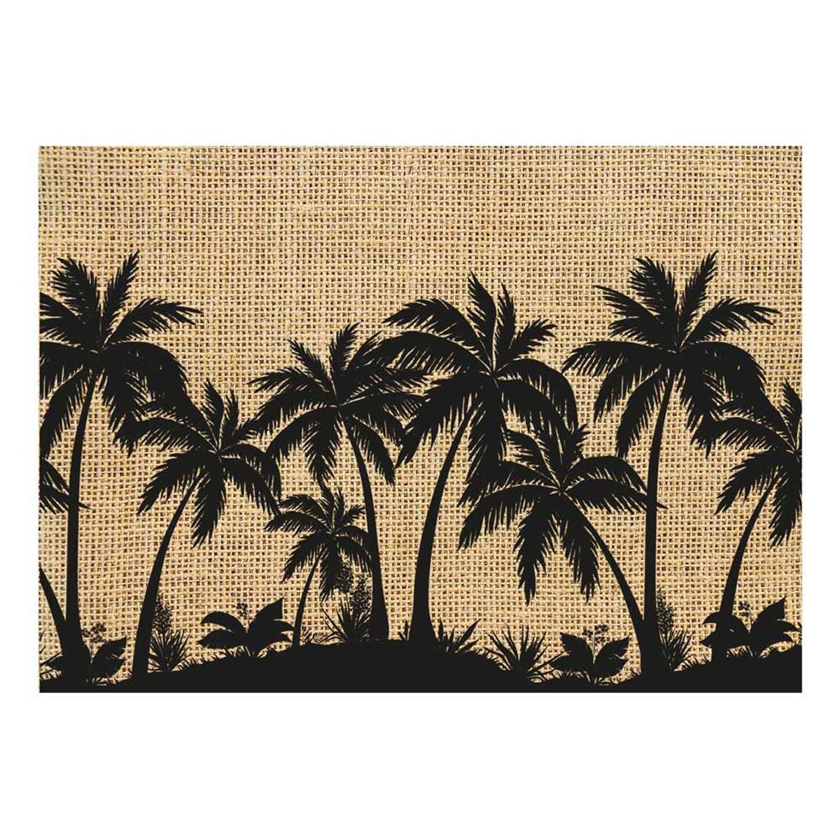Les Trésors De Lily [Q4136] - Салфетки из мешковины  Palmier  beige black - 42x30 см бежевый