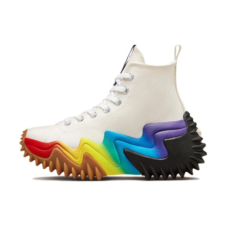 Кроссовки унисекс Converse Run Star Motion Platform High Pride Cream Egret Court-Purple A02262C 46