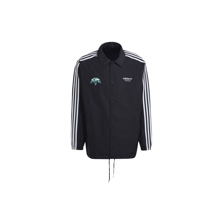 Adidas Originals Trefoil Спортивная куртка с длинным рукавом Мужская верхняя одежда Черный HF4895 L