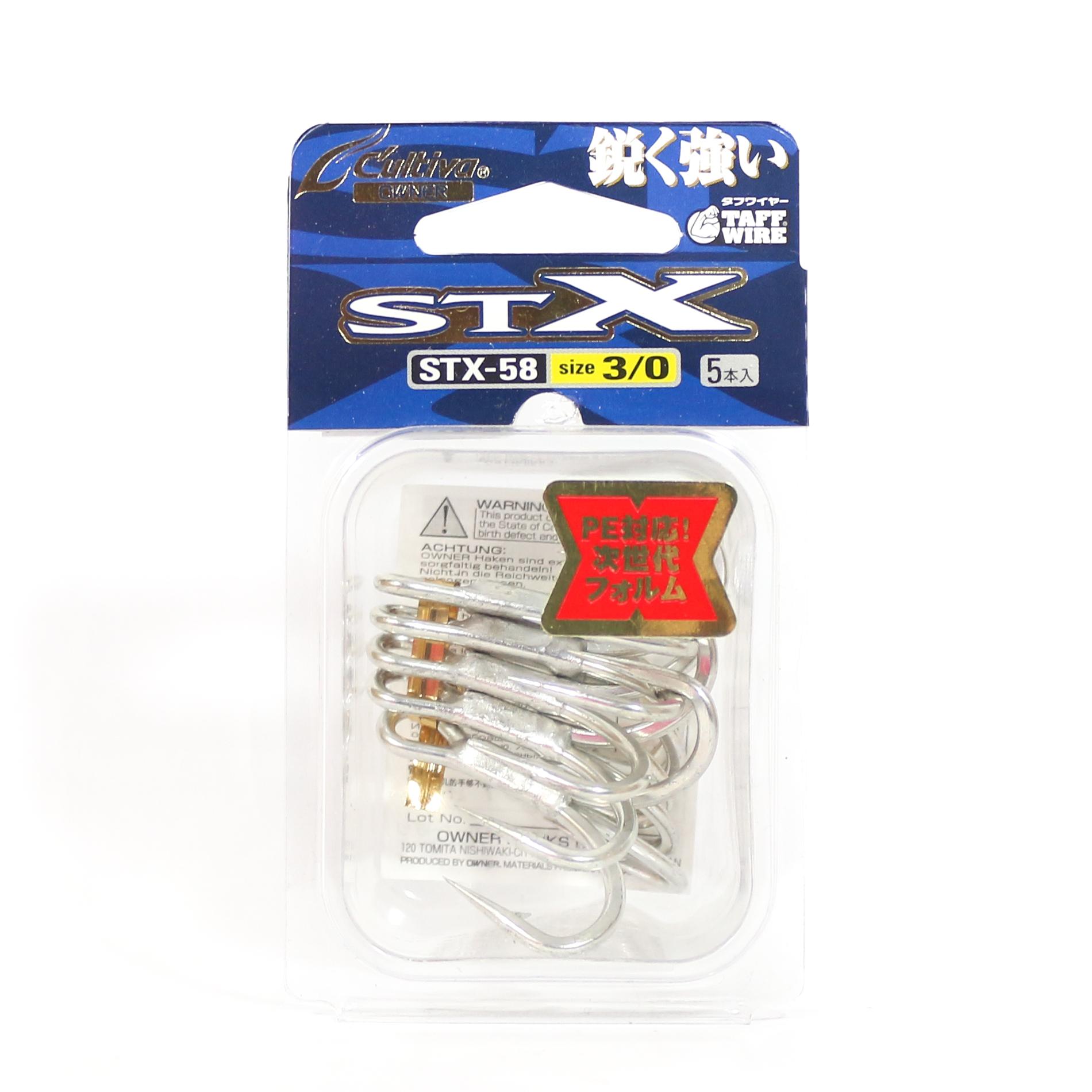 Крючок Owner STX-58 Stinger Treble Extra Treble, размер 3/0 (9314)
