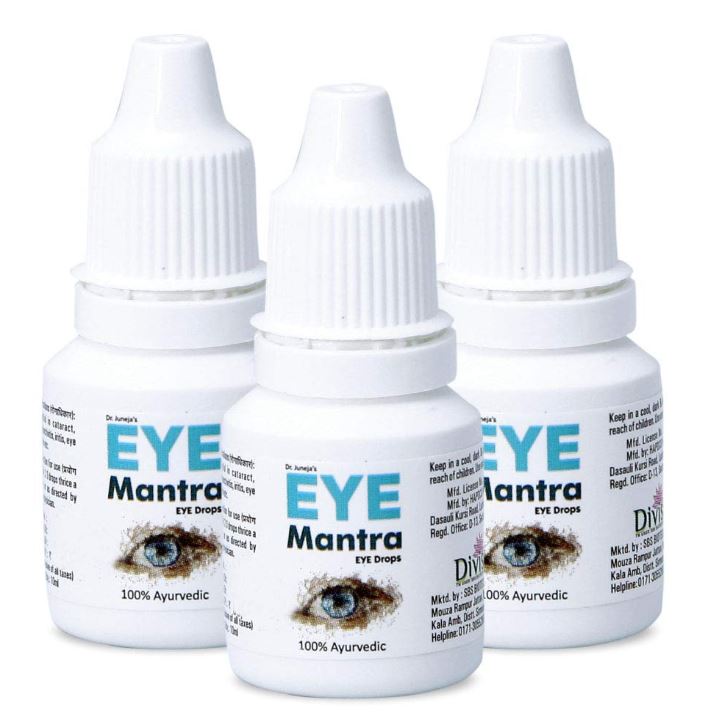 Домашняя аптечка Eye Mantra Аюрведические капли для глаз Dr Juneja s Eye Mantra 10 мл, упаковка из 3 шт.