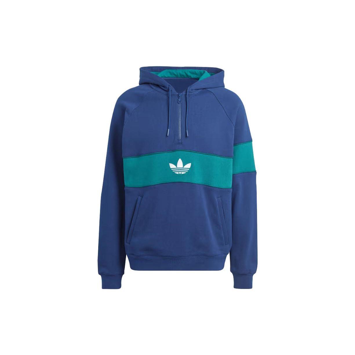Мужская толстовка Adidas Originals Trefoil Hack Ny Cutline с цветным принтом логотипа, темно-синяя IP9486 L