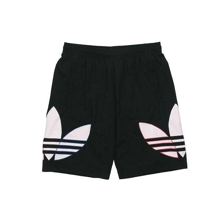 Adidas Originals Trefoil Tricolor Короткие быстросохнущие тренировочные шорты с логотипом, мужские брюки, черные H09357 XS