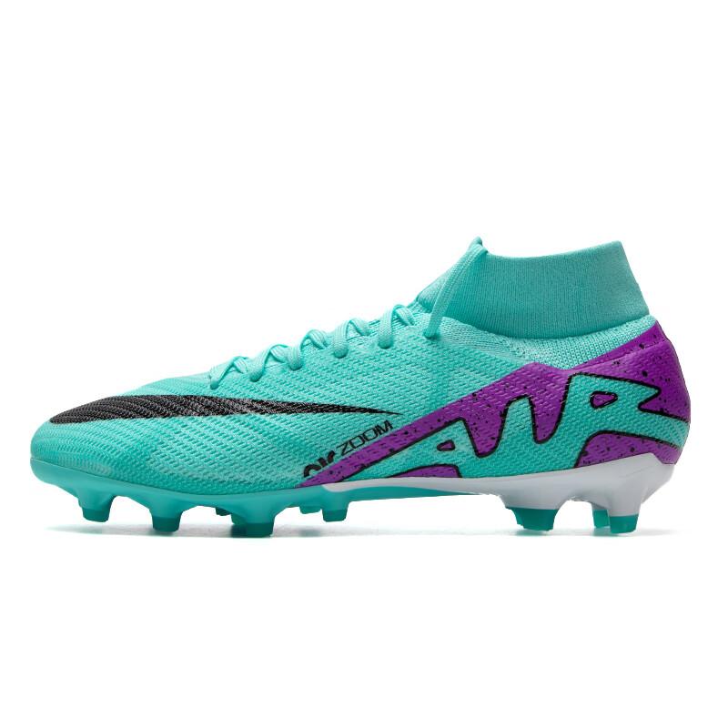 Nike Футбольные бутсы Zoom Superfly 9 Pro AG для искусственной травы с круглым носком, шнуровкой, противоскользящей конструкцией и прочным дизайном, мужские кроссовки синего цвета DJ5596-300 40