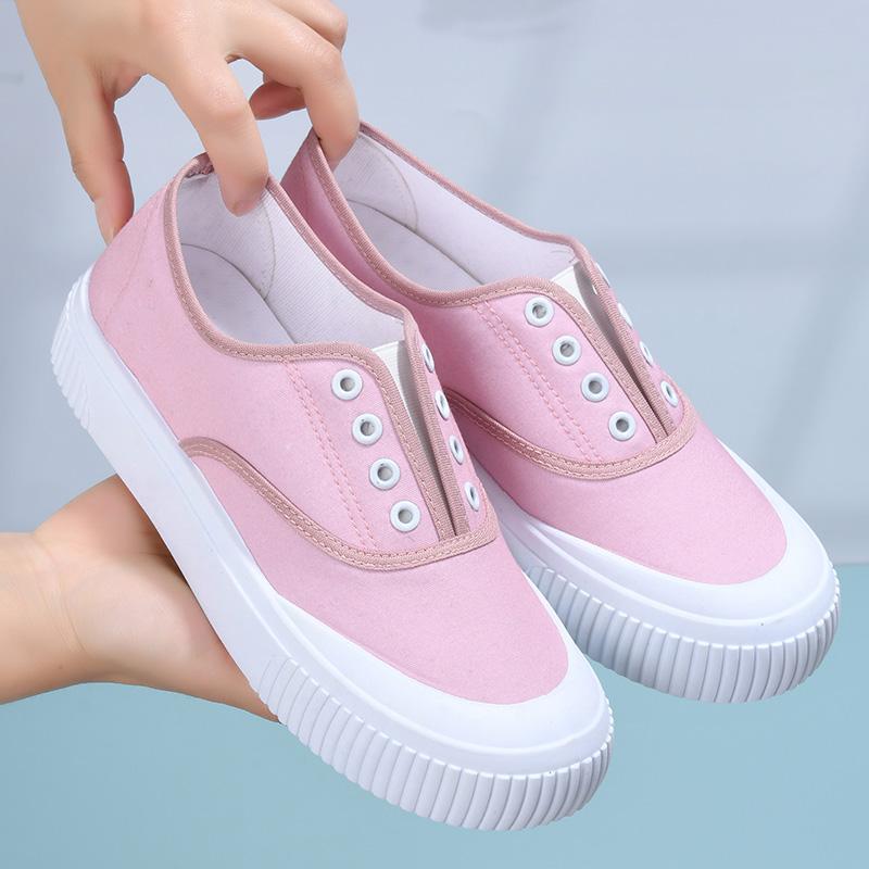 2024 Spring/Summer Newest Canvas Women S Shoes Candy Color Breathable Upper Soft Sole Canvas Shoes 35-40 35 синий