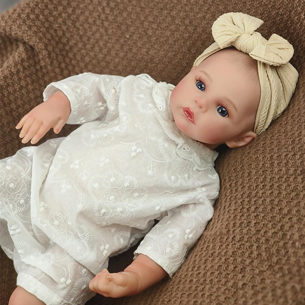 Реалистичная 46 см кукла-младенец Reborn Girl Doll Meadow, силиконовая кукла-имитация всего тела, можно купать, ручная работа, 3D-раскрашенная кожа, куклы для новорожденных для детей, праздничные подарки full silicone girl
