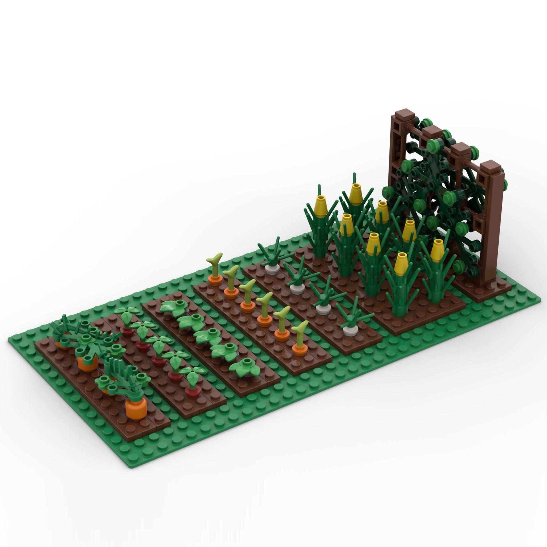 90 шт. творческие идеи, фермерские овощи, сделай сам, сборка MOC, блок-кирпич для строительных комплектов, обучающие игрушки