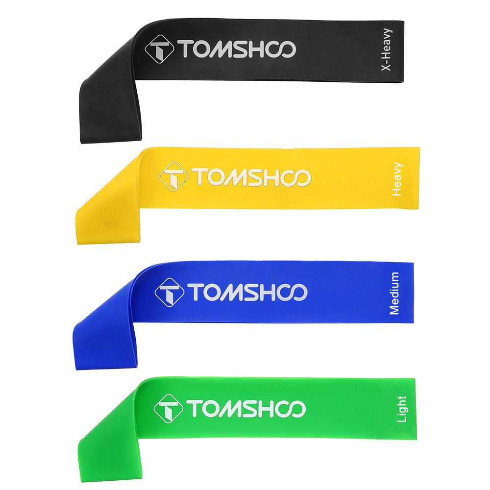 TOMSHOO 17 шт. набор лент сопротивления тренировки фитнес упражнения реабилитационные ленты петли ленты-трубки двери синий