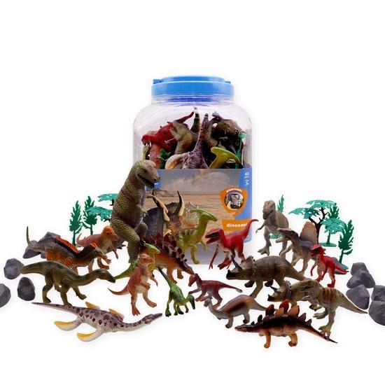 Набор фигурок динозавров Animal Planet Square Bucket 40 шт., популярные игрушки в Корее