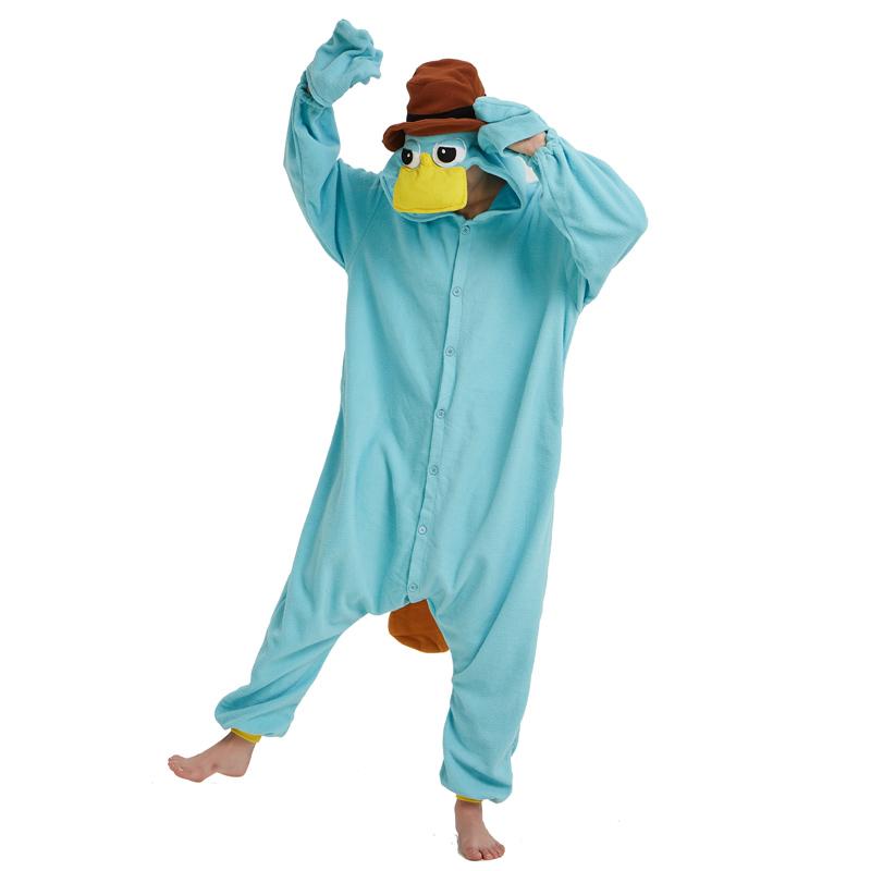 Цельная пижама Platypus Kigurumi, карнавальный костюм с героями мультфильмов для Хэллоуина, одежда для всего тела S