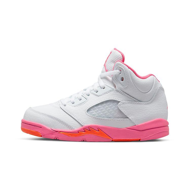 Кроссовки Air Jordan 5 Retro PS Pinksicle Kids White Safety-Orange 440893-168 31