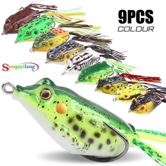 Приманки для лягушек Topwater, набор мягких рыболовных приманок для окуня, щуки, змееголова, рыбы-мускуса