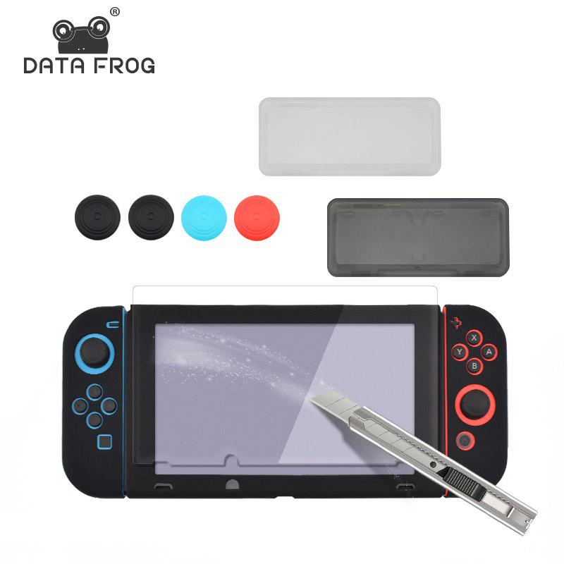 DATA FROG 8 в 1 HD Защитная пленка из закаленного стекла для Nintendo Switch + чехол для переноски для сумки для хранения NS