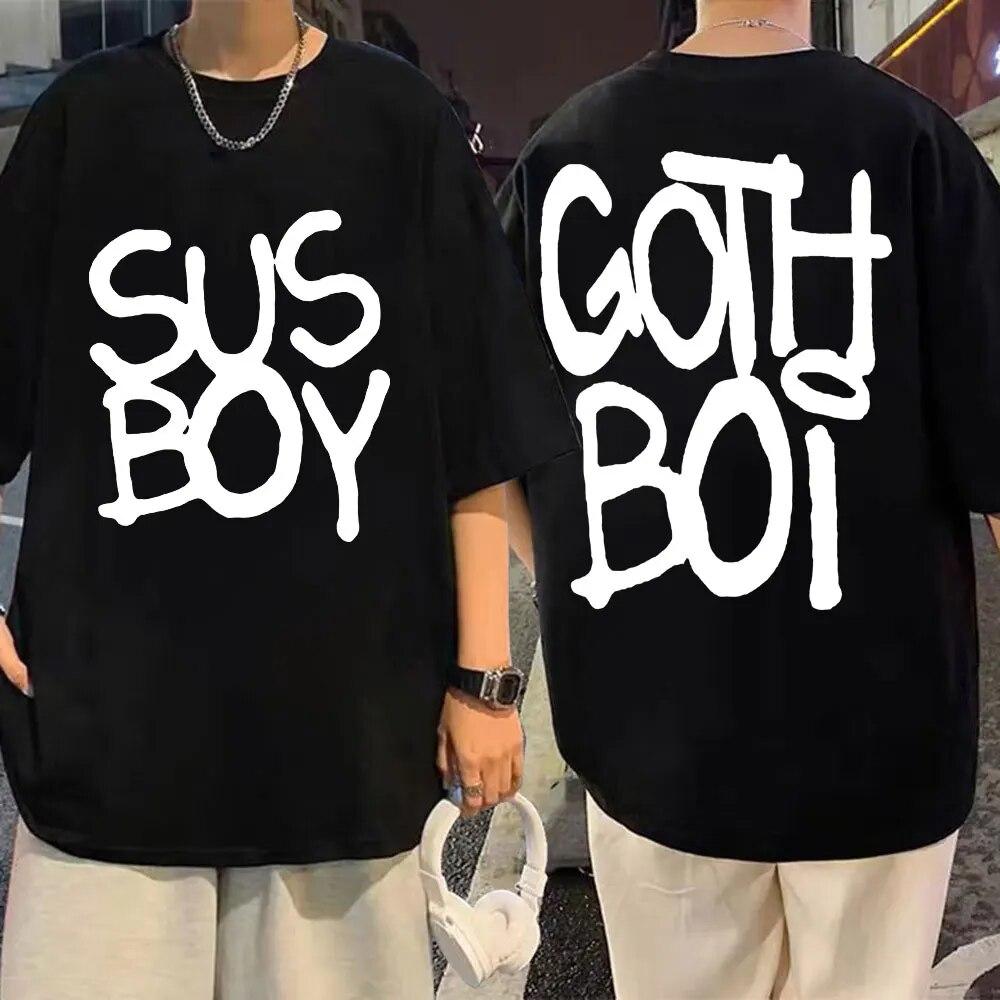 Футболки с принтом Rapper Lil Peep Sus Boy, трендовая футболка в стиле хип-хоп с короткими рукавами, летние уличные модные футболки большого размера унисекс 2XL