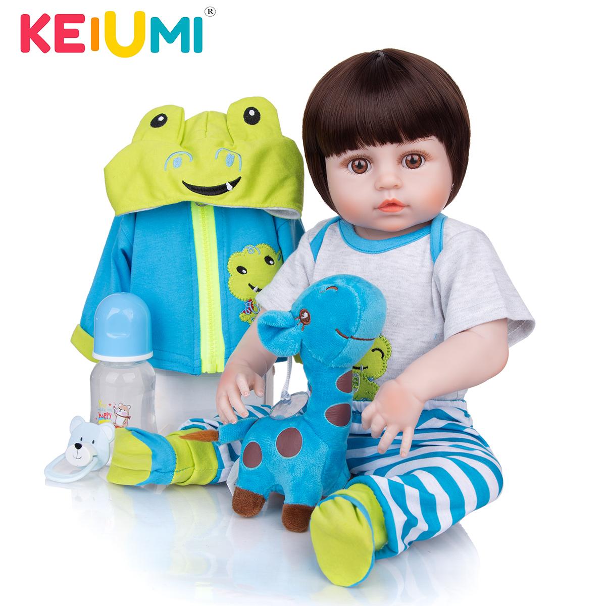 49 см кукла Bebe Reborn, красивый мальчик, игрушка для ванной, мягкая силиконовая кукла всего тела для детей, подарок на день рождения 19 inch коричневый