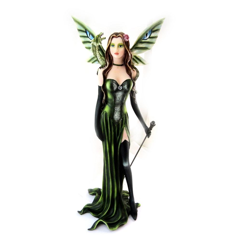 Les Trésors De Lily [N4776] - Зелено-черная фигурка  Fairy Dreams  (дракончик) - 52x21x12 см зелёный