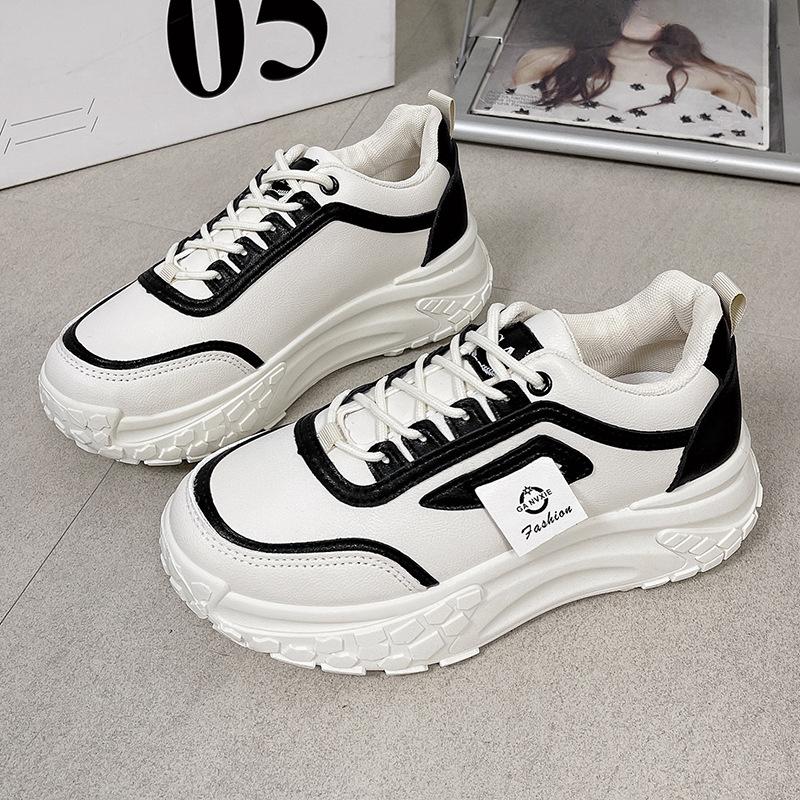Daddy Shoes Женская осенняя новая модная темпераментная универсальная повседневная спортивная обувь на платформе Tide 35 белый