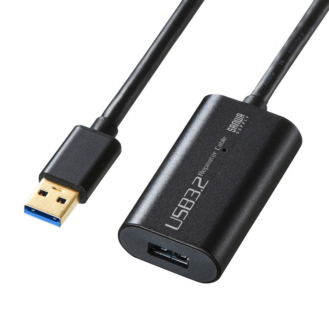 Sanwa Supply 10-метровый удлинительный кабель USB3.0 для активного репитера, совместимый с USB3.1 Gen1, KB-USB-R310