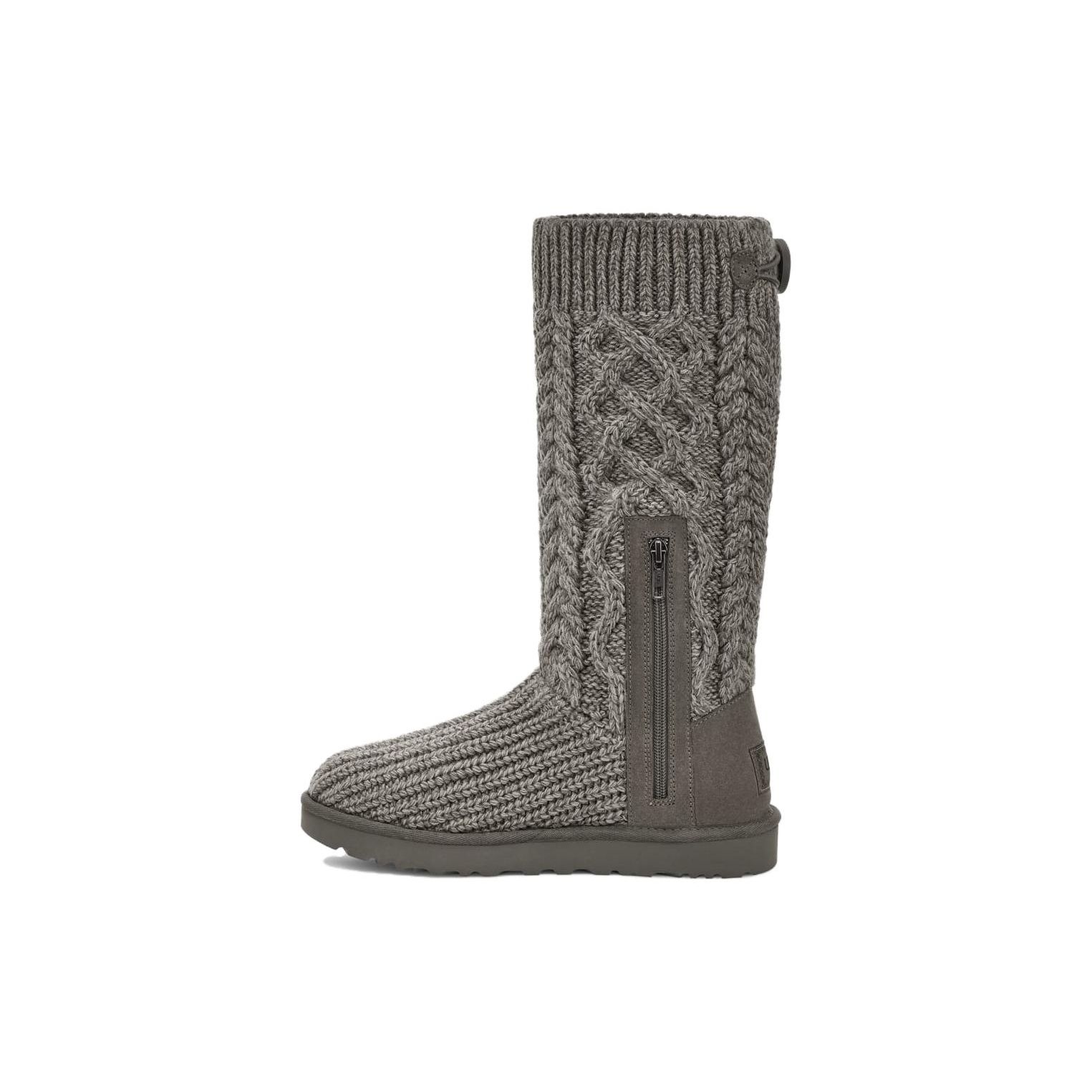 UGG Классические кардиганы с вязаным узором серого цвета (Женский) Женские кроссовки 1146010-СЕРЫЕ 37