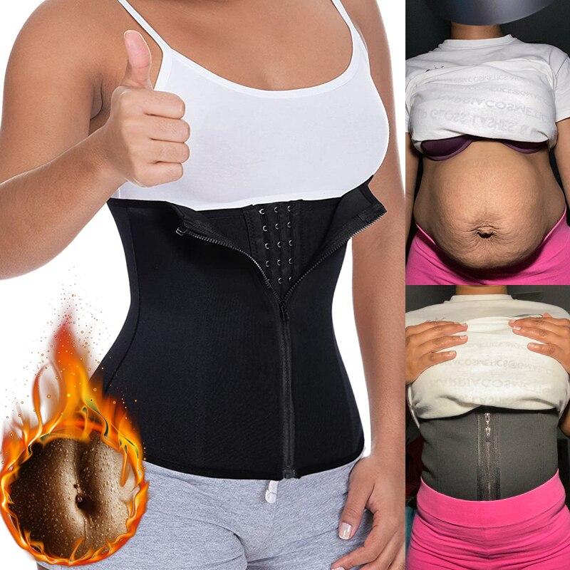   Joom Женский тренажер для талии Cincher Trimmer Корсет для похудения Пот Shaper Fajas Colombiana Моделирующие ремни Сжигание жира Контроль живота Пояс для похудения M чёрный