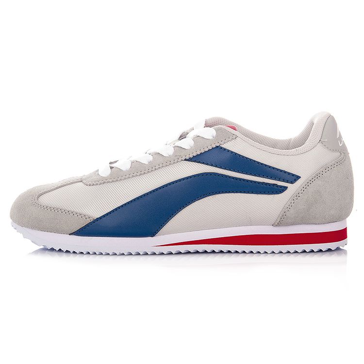 Li Ning 3K замшевая ткань синтетическая кожа амортизирующие нескользящие износостойкие дышащие легкие низкие кроссовки для бега мужские кроссовки ALCH113-2 44⅓